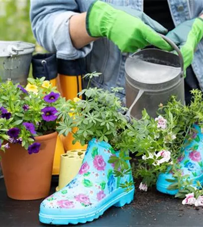 Auf den Schuh gekommen – Upcycling mit Gummistiefeln